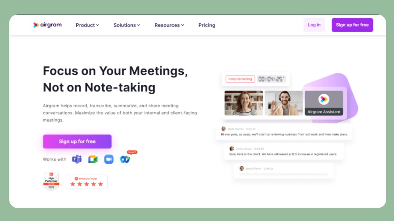 Airgram: Your Meeting Assistant